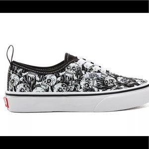 KIDS GLOW-IN-THE-DARK SKULLS AUTHENTIC ELASTIC LACE SHOES (4-8 YEARS)